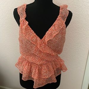 Express pink, and White crop tank